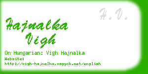 hajnalka vigh business card